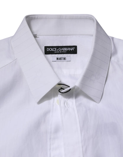White Cotton MARTINI Long Sleeve Formal Shirt