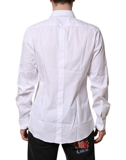 White Silk Bib Poplin GOLD Men Formal Shirt
