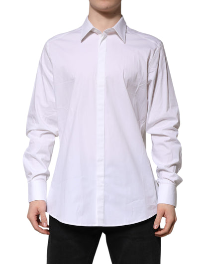 White MARTINI Long Sleeve Dress Formal Shirt