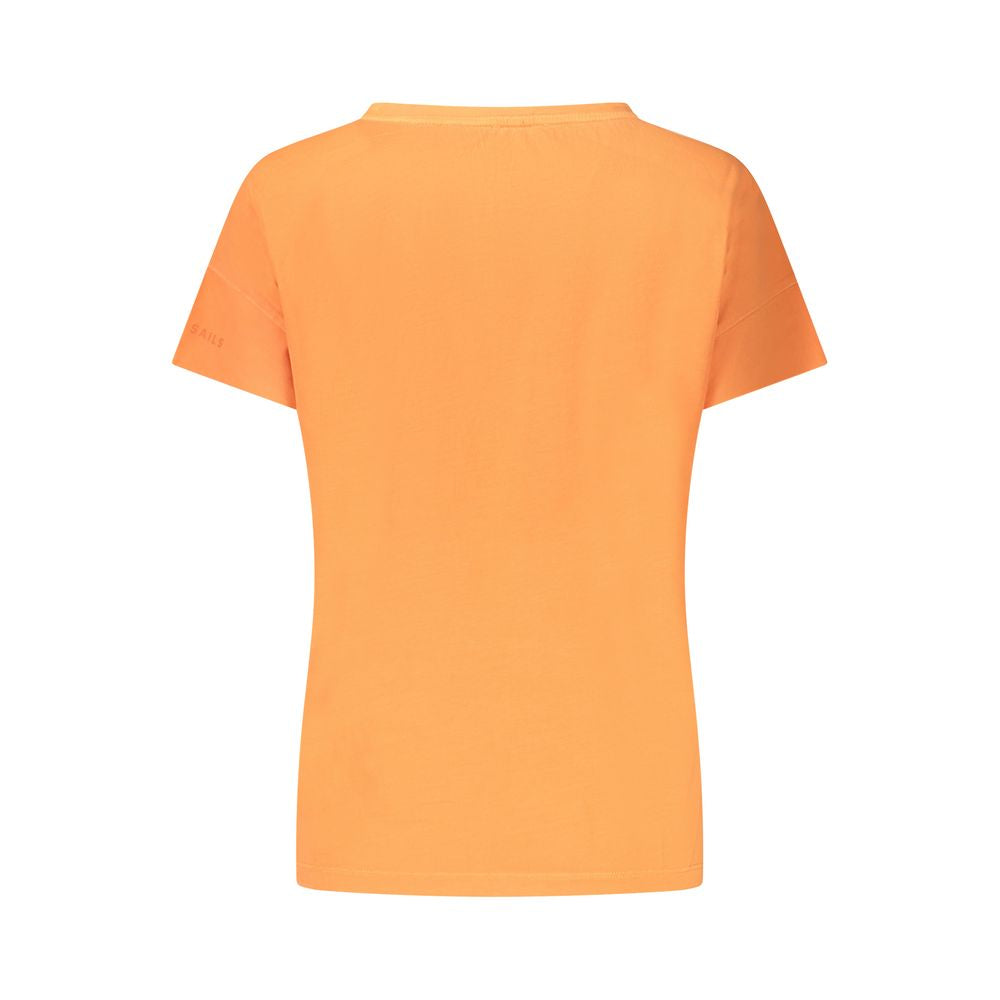 Orange Cotton Women T-Shirt