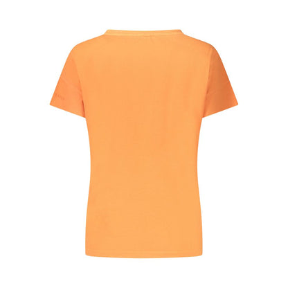 Orange Cotton Women T-Shirt