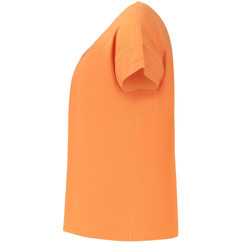 Orange Cotton Women T-Shirt