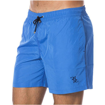 Blue Polyester Men's Swimwear Trunk