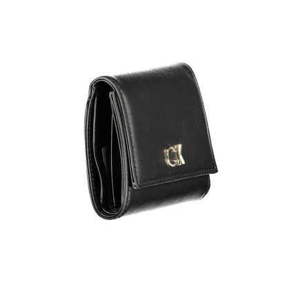 Black Polyester Women Wallet