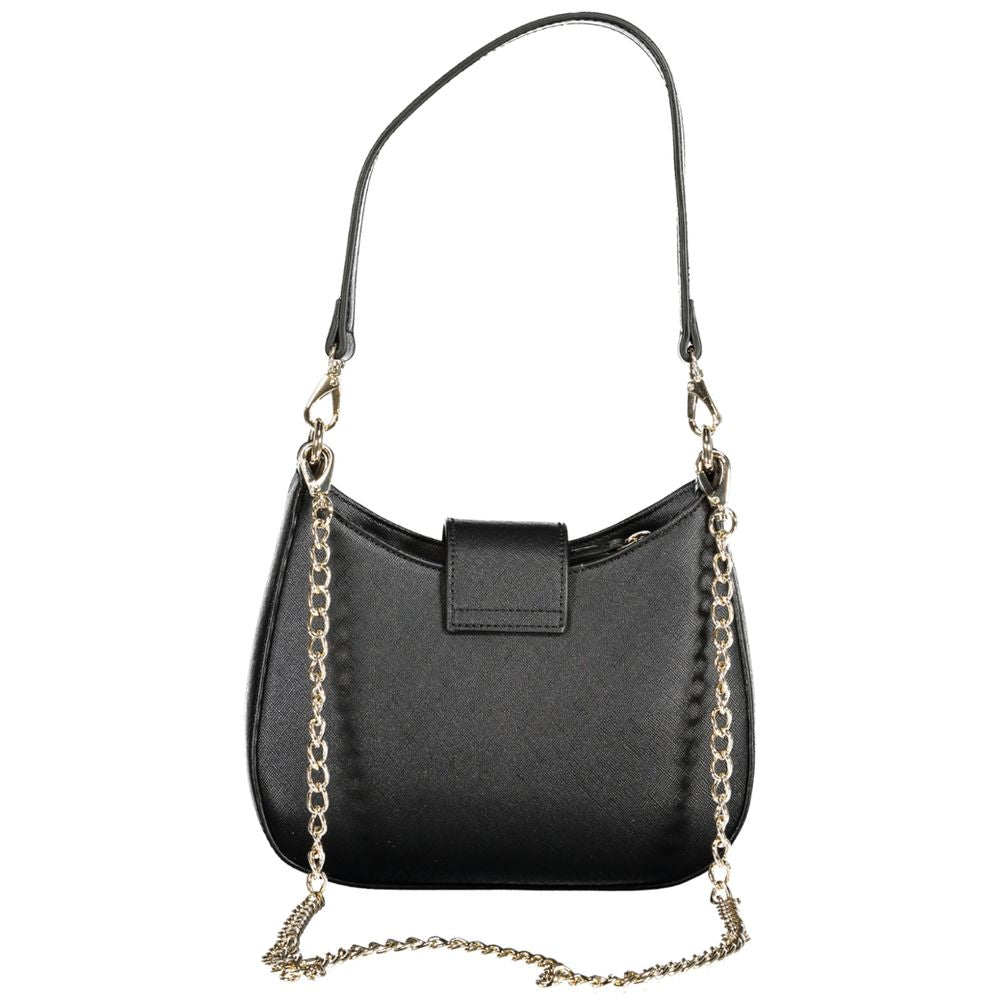 Black Polyethylene Women Handbag