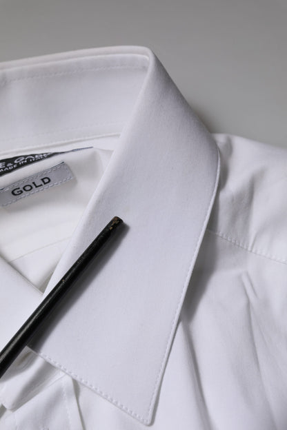 White GOLD Long Sleeves Dress Formal Shirt