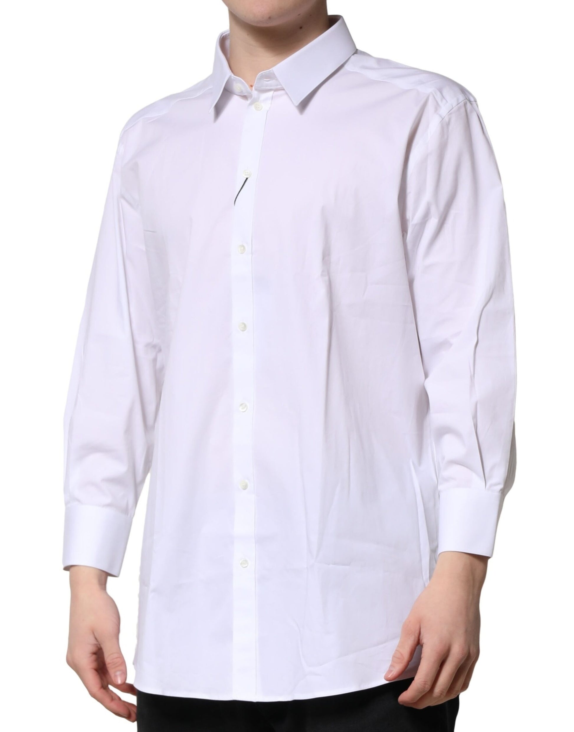 White GOLD Long Sleeve Dress Men Formal Shirt