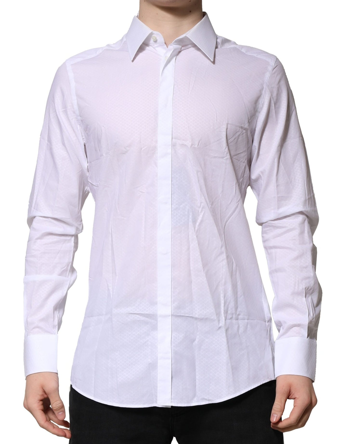 White MARTINI Cotton Men Dress Formal Shirt