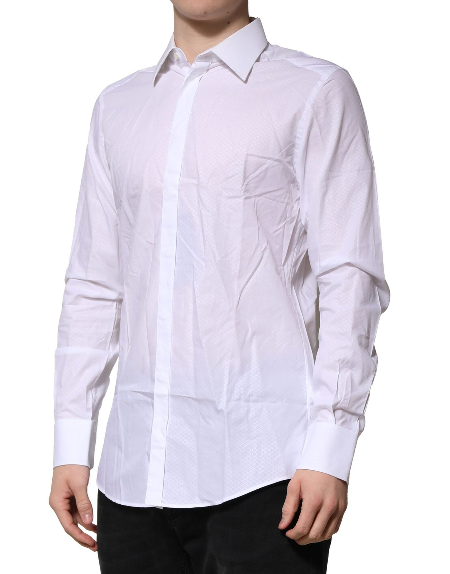 White MARTINI Cotton Men Dress Formal Shirt