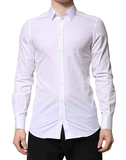 White GOLD Cotton Long Sleeves Men Formal Shirt