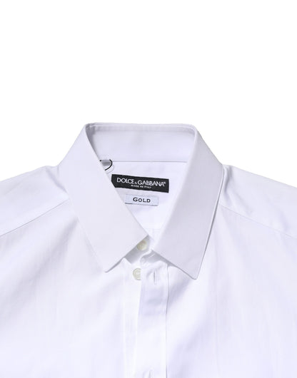 White GOLD Cotton Long Sleeves Men Formal Shirt
