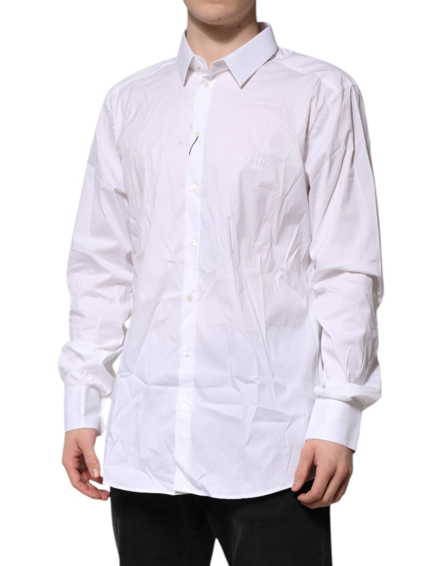 White GOLD Cotton Men Dress Formal Shirt
