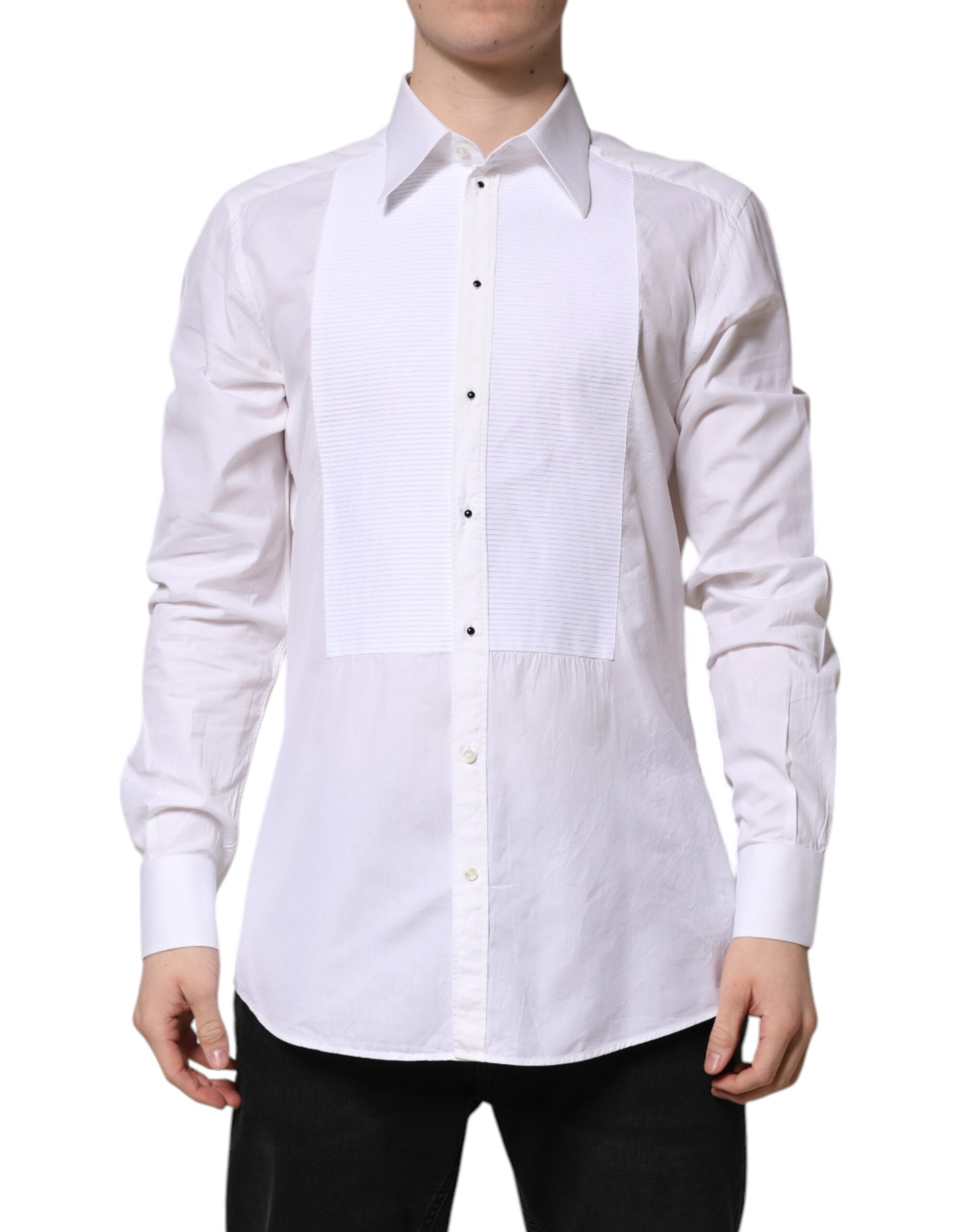 White GOLD Cotton Long Sleeves Formal Shirt