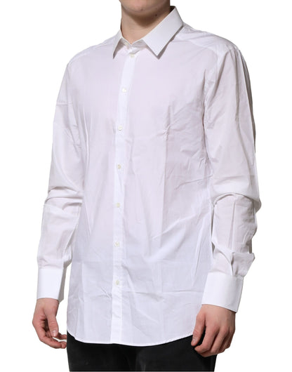 White GOLD Cotton Men Dress Formal Shirt