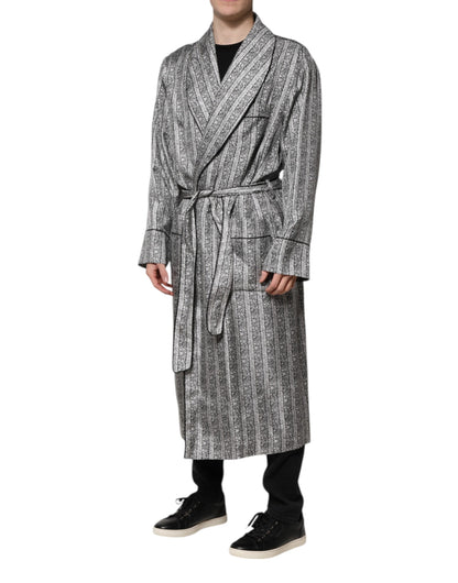 Multicolor Floral Robe Coat Wrap Jacket