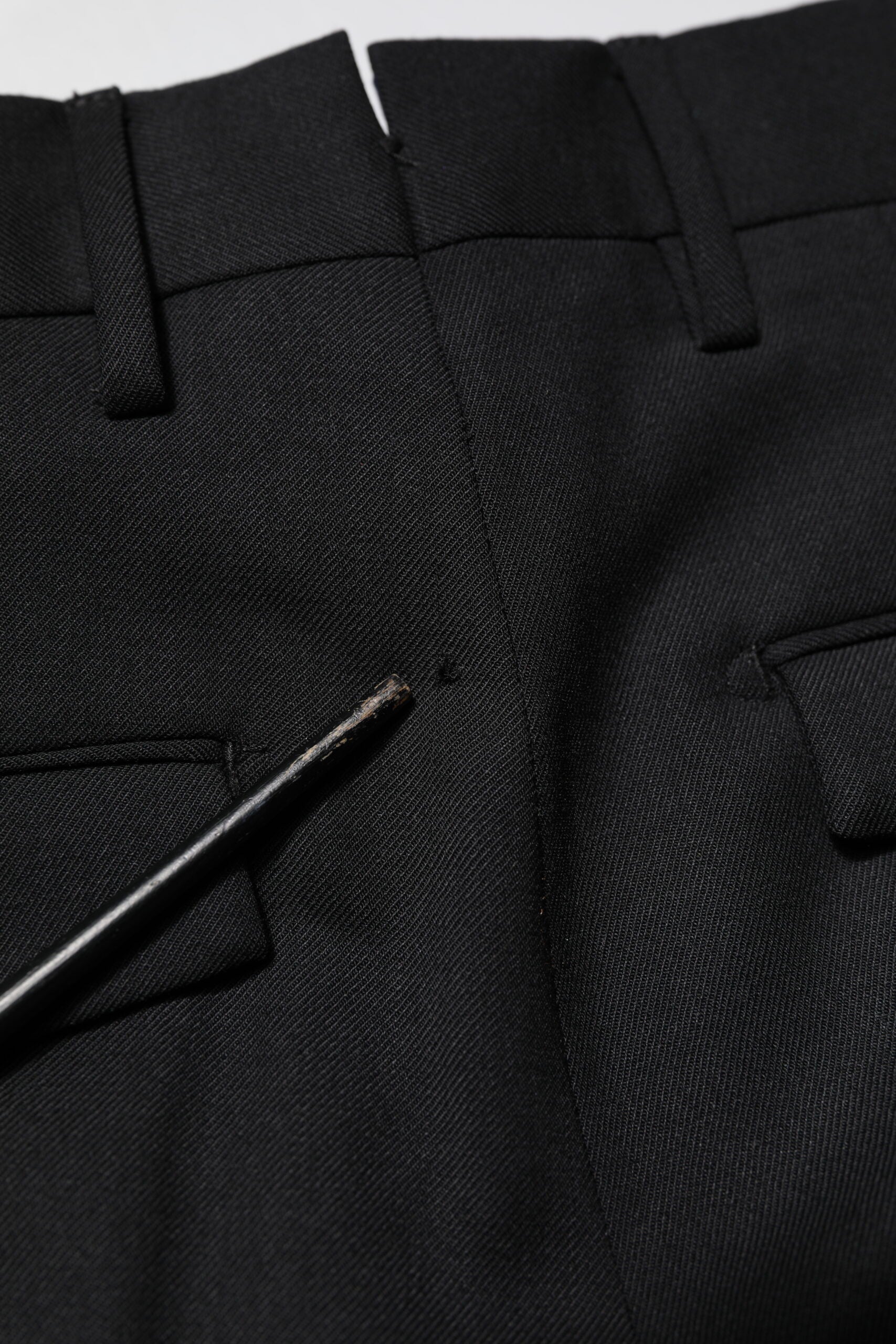 Black Solid Formal Tapered Men Dress Pants