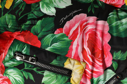 Multicolor Floral Puffer Hooded Jacket