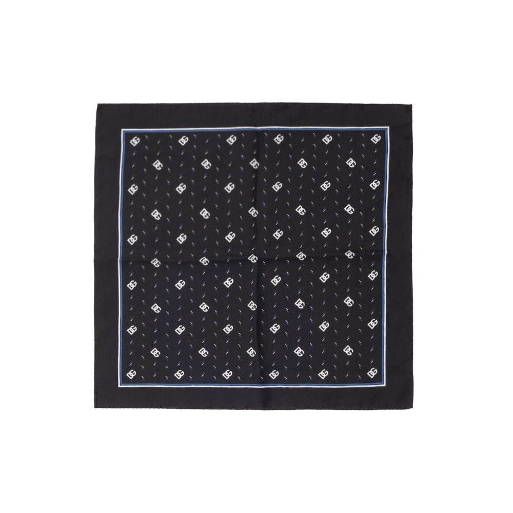 Black Silk Pocket Square