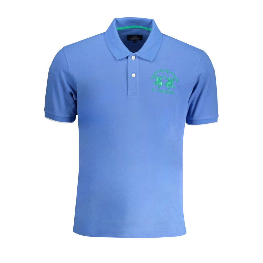 Blue Cotton Polo Shirt