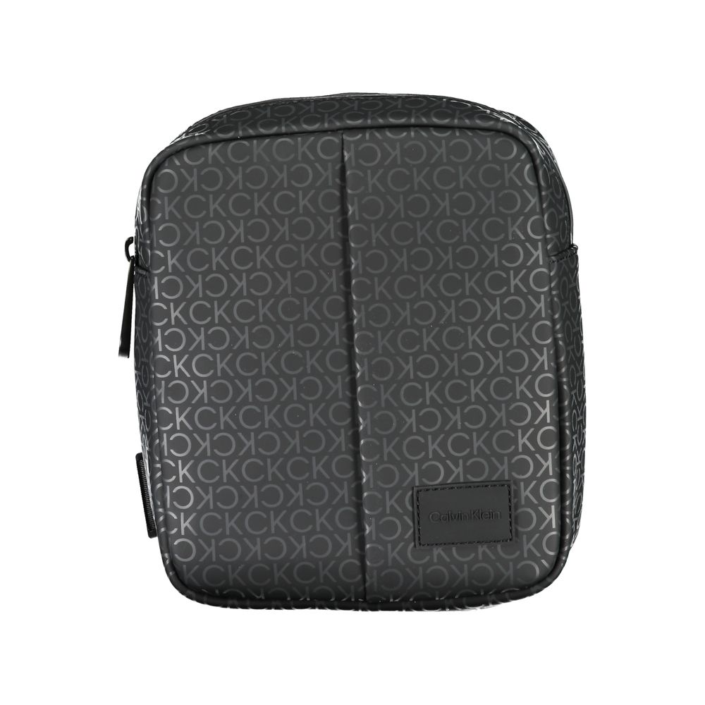 Black Polyester Shoulder Bag