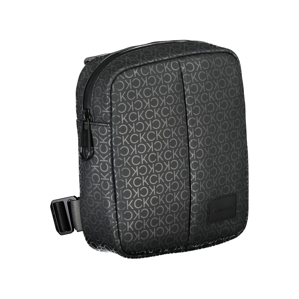 Black Polyester Shoulder Bag