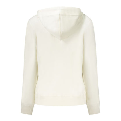 White Cotton Women's Hooded Sweatshirt