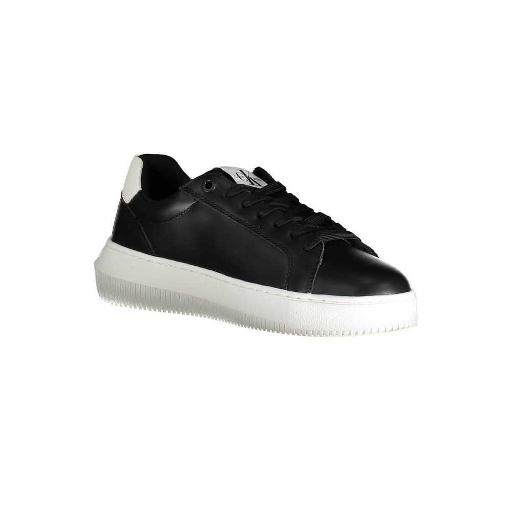 Black Polyester Women Sneaker