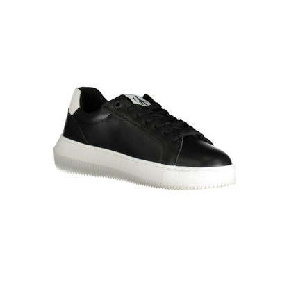 Black Polyester Women Sneaker