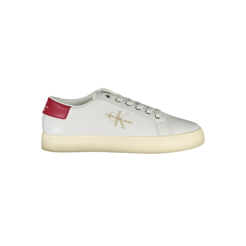 White Polyester Sneaker
