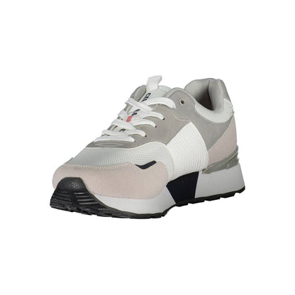 White Polyurethane Men Sneaker