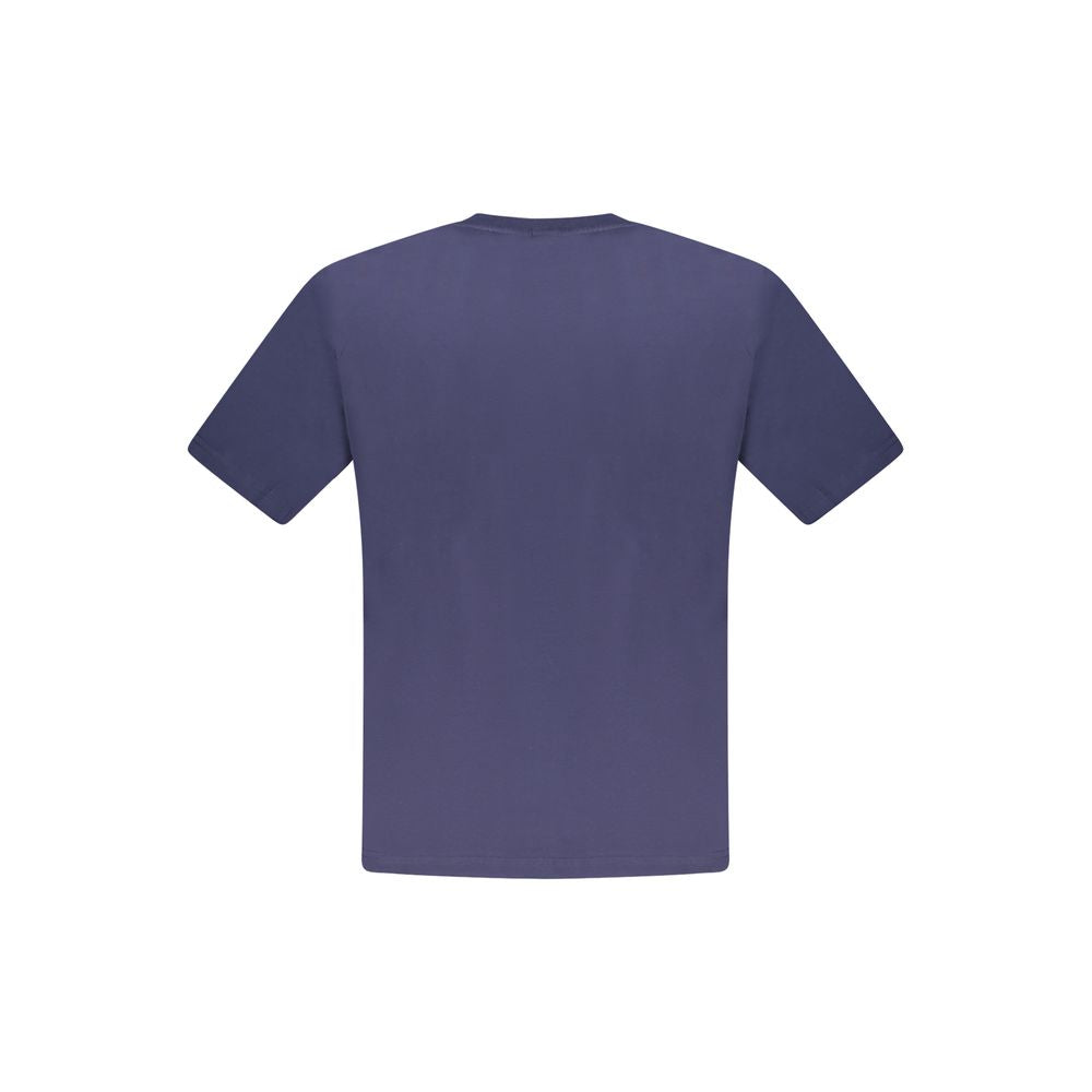 Blue Cotton Men T-Shirt