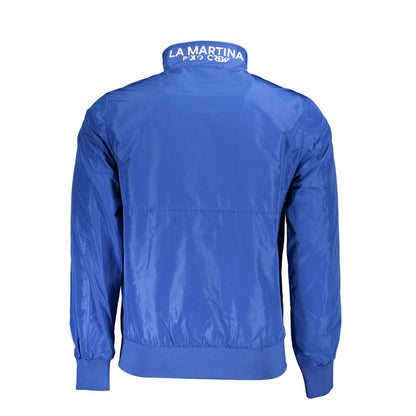 Blue Polyester Men's Jacket