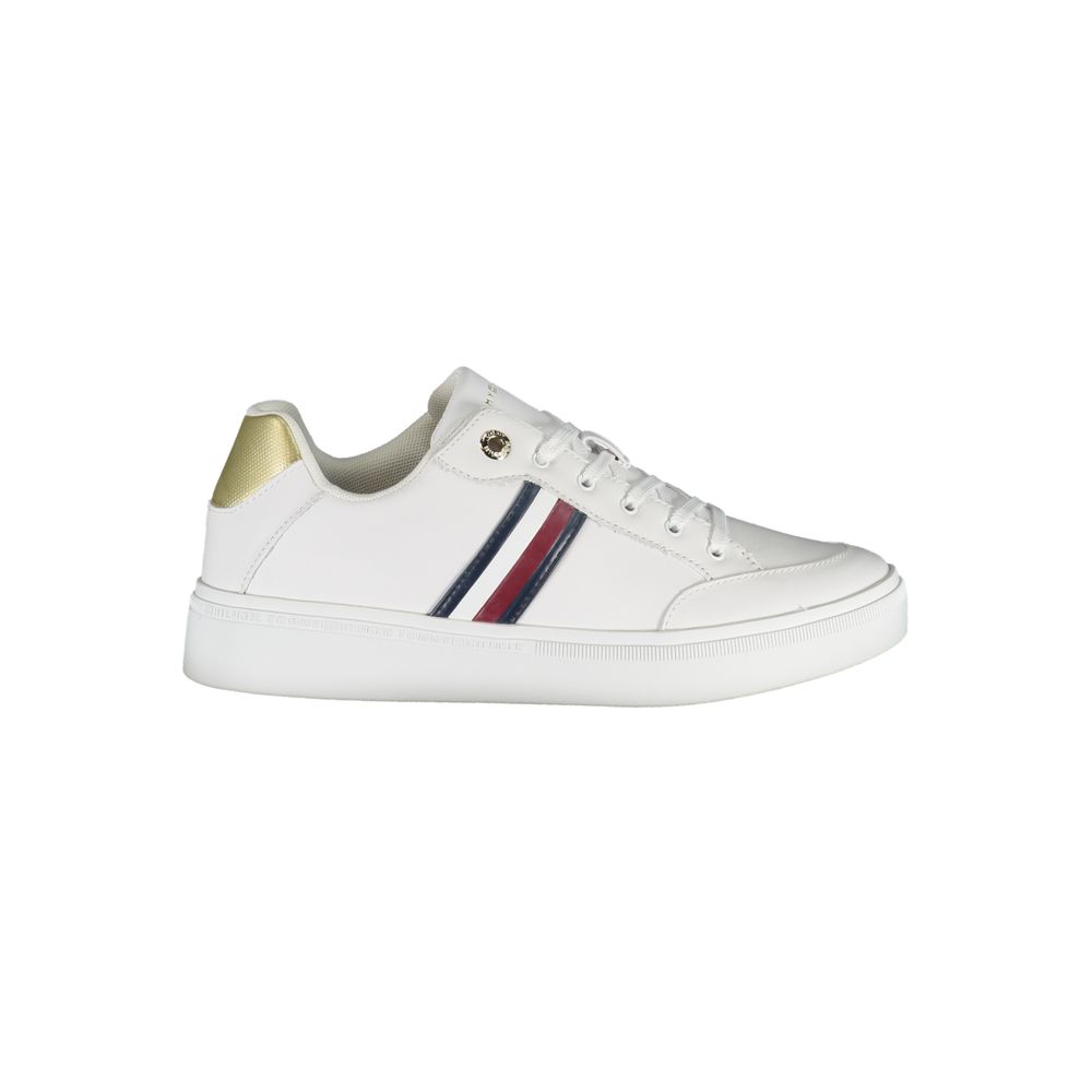 White Polyester Sneaker