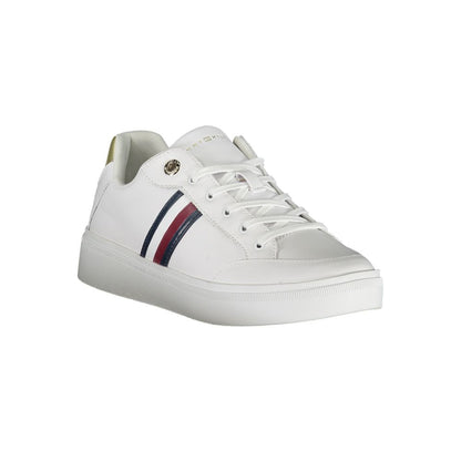 White Polyester Sneaker