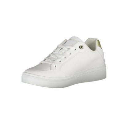White Polyester Sneaker