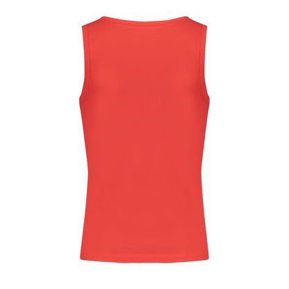 Red Cotton Men Tank Top