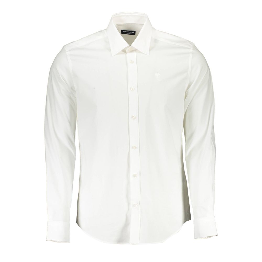 White Cotton Men Shirt