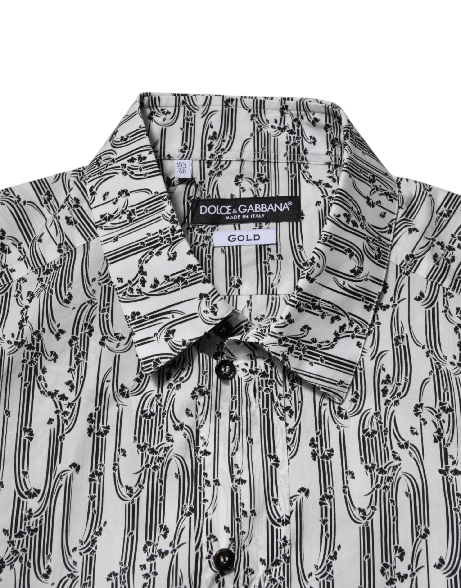 White Floral Print Casual Long Sleeves Shirt