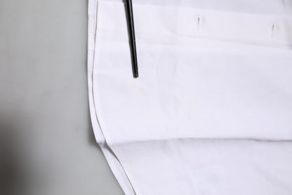 White Cotton GOLD Long Sleeves Dress Shirt