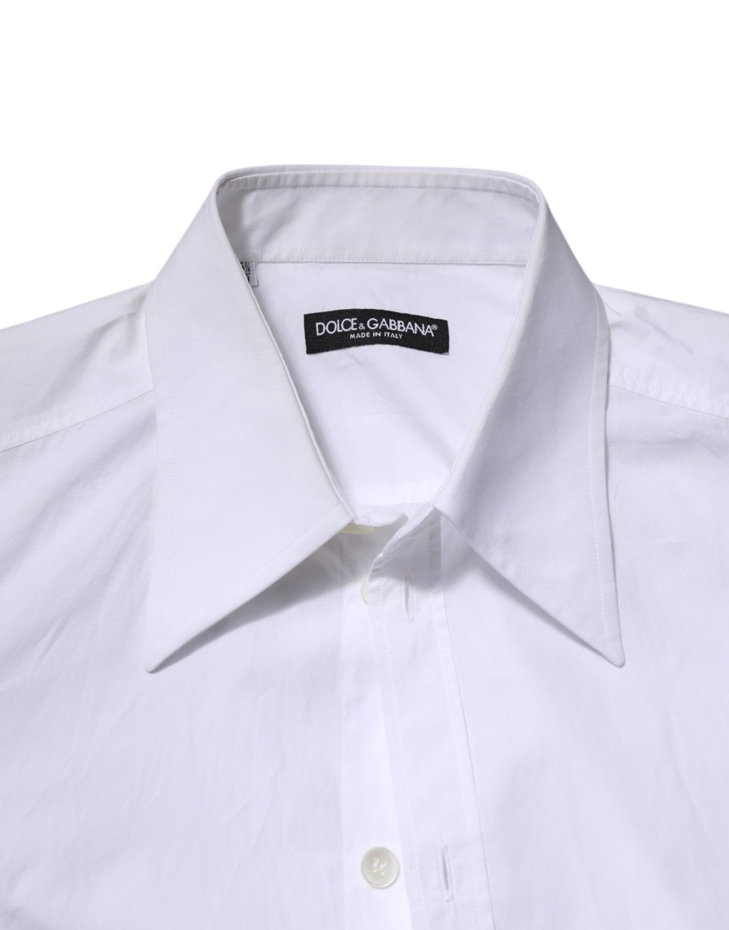 White Cotton Long Sleeves Dress Shirt
