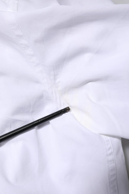 White Cotton GOLD Long Sleeves Men Dress Shirt