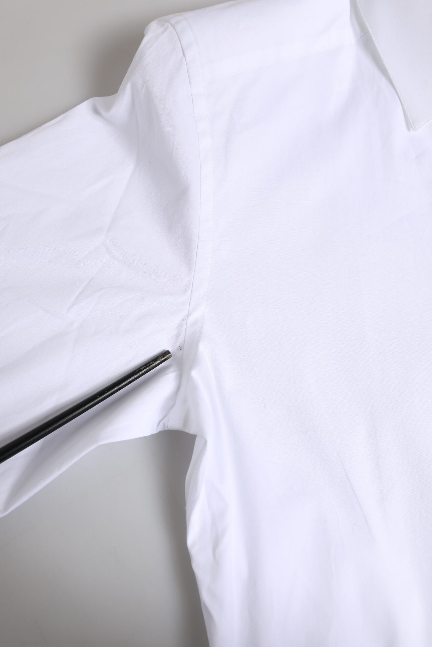 White Cotton GOLD Long Sleeves Dress Shirt
