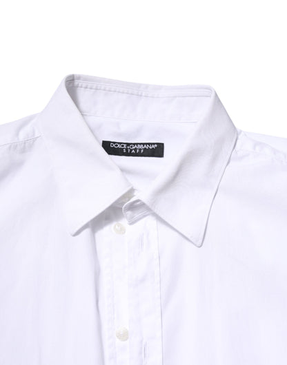 White Cotton STAFF Long Sleeves Formal Shirt