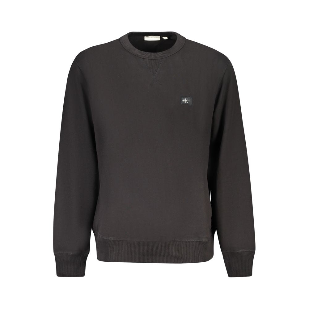 Black Cotton Men Sweater