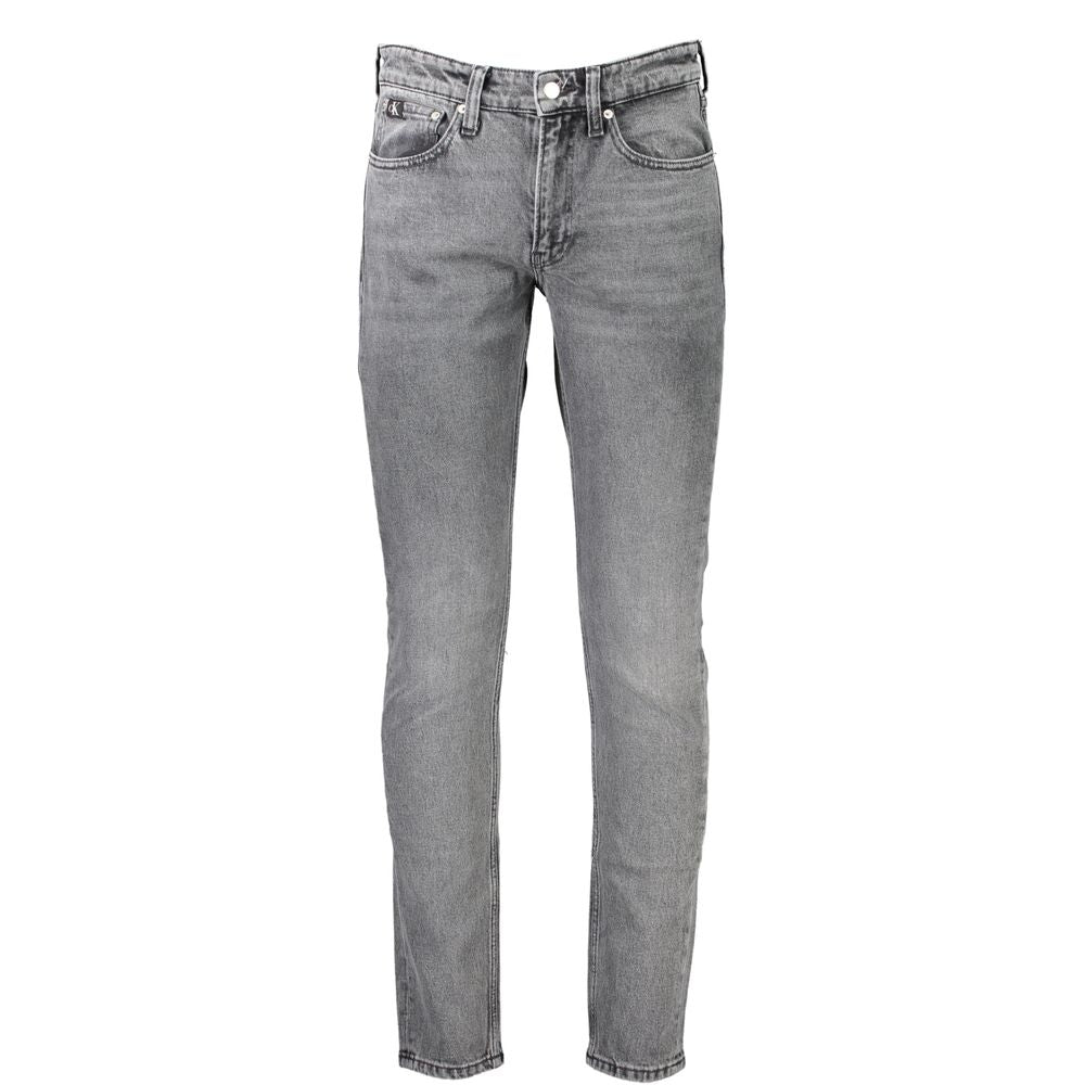 Gray Cotton Men Jeans