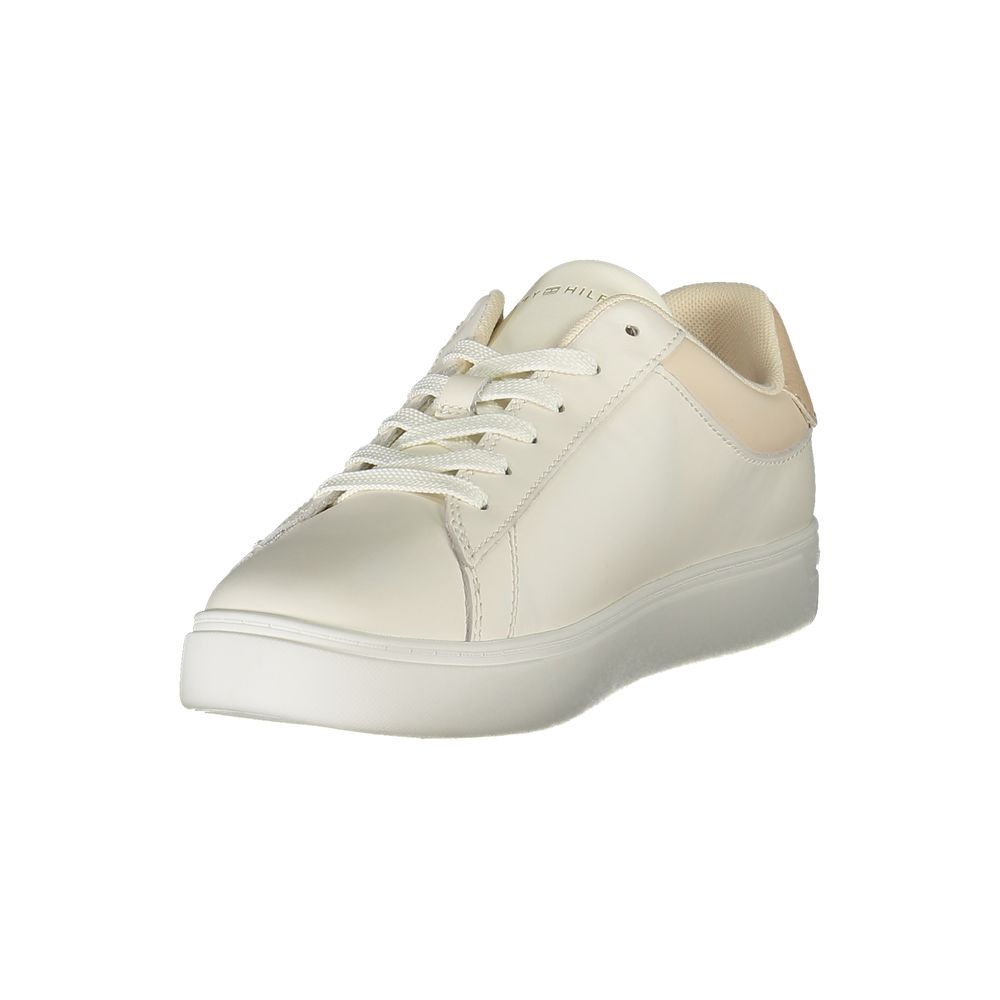 Beige Leather Women Sneaker