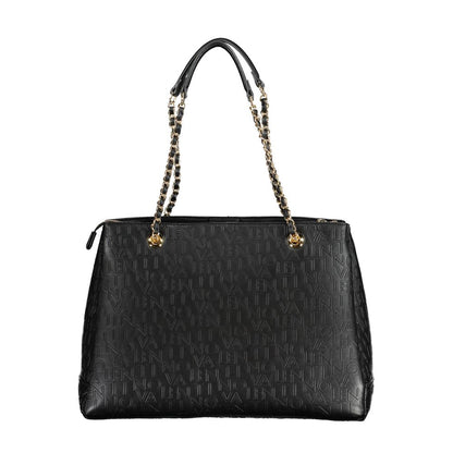 Black Polyethylene Women Handbag