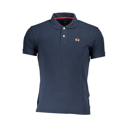 Blue Cotton Polo Shirt