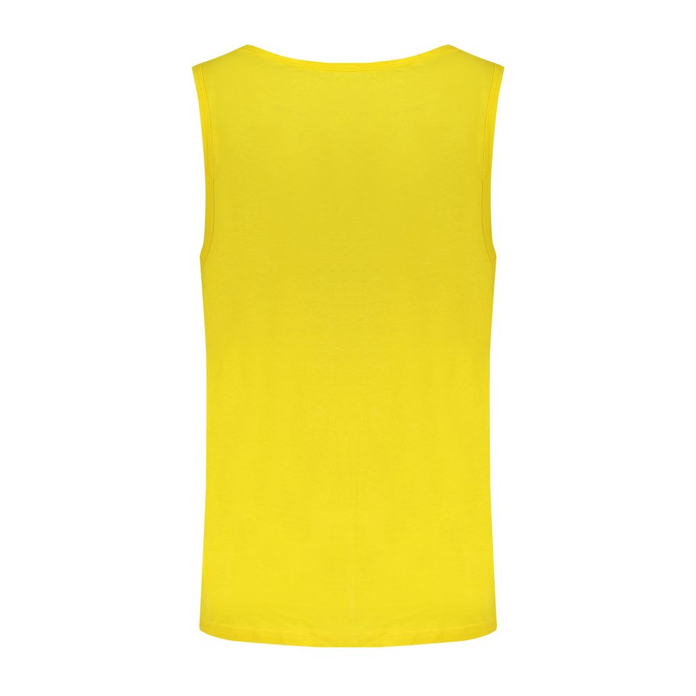 Yellow Cotton Men Tank Top