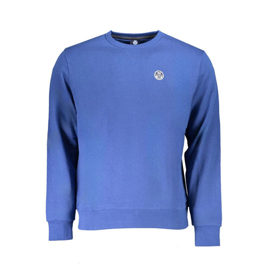 Blue Cotton Men Sweater